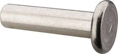RivetKing - 1/4" Body Diam, Flat Uncoated Aluminum Solid Rivet - 1" Length Under Head, Grade 1100F - Exact Tooling
