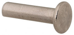 RivetKing - 3/16" Body Diam, Round Uncoated Stainless Steel Solid Rivet - 3/4" Length Under Head, Grade 18-8 - Exact Tooling