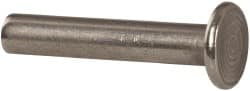 RivetKing - 3/16" Body Diam, Round Uncoated Stainless Steel Solid Rivet - 1" Length Under Head, Grade 18-8 - Exact Tooling