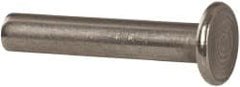 RivetKing - 3/16" Body Diam, Round Uncoated Stainless Steel Solid Rivet - 1" Length Under Head, Grade 18-8 - Exact Tooling
