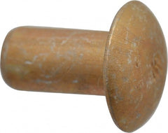 RivetKing - 3/16" Body Diam, Universal Aluminum Solid Rivet - 3/8" Length Under Head, Grade 1100F - Exact Tooling