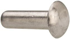 RivetKing - 3/16" Body Diam, Universal Aluminum Solid Rivet - 5/8" Length Under Head, Grade 1100F - Exact Tooling