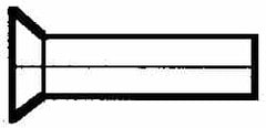 RivetKing - 1/8" Body Diam, Countersunk Aluminum Solid Rivet - 1" Length Under Head, Grade 1100F, 78° Countersunk Head Angle - Exact Tooling