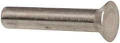 RivetKing - 1/8" Body Diam, Countersunk Aluminum Solid Rivet - 5/8" Length Under Head, Grade 1100F, 78° Countersunk Head Angle - Exact Tooling