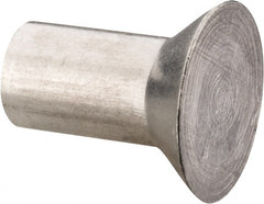RivetKing - 3/16" Body Diam, Countersunk Aluminum Solid Rivet - 3/8" Length Under Head, Grade 1100F, 78° Countersunk Head Angle - Exact Tooling