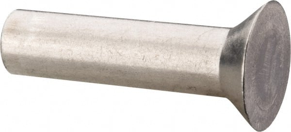 RivetKing - 3/16" Body Diam, Countersunk Aluminum Solid Rivet - 3/4" Length Under Head, Grade 1100F, 78° Countersunk Head Angle - Exact Tooling