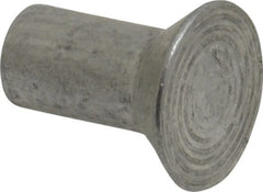 RivetKing - 1/4" Body Diam, Countersunk Uncoated Aluminum Solid Rivet - 1/2" Length Under Head, Grade 1100F, 78° Countersunk Head Angle - Exact Tooling