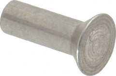 RivetKing - 1/4" Body Diam, Countersunk Aluminum Solid Rivet - 3/4" Length Under Head, Grade 1100F, 78° Countersunk Head Angle - Exact Tooling