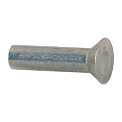 RivetKing - 1/4" Body Diam, Countersunk Aluminum Solid Rivet - 1" Length Under Head, Grade 1100F, 78° Countersunk Head Angle - Exact Tooling