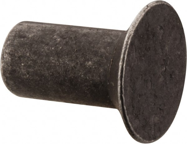 RivetKing - 3/16" Body Diam, Countersunk Steel Solid Rivet - 3/8" Length Under Head, 90° Countersunk Head Angle - Exact Tooling