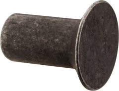 RivetKing - 3/16" Body Diam, Countersunk Steel Solid Rivet - 3/8" Length Under Head, 90° Countersunk Head Angle - Exact Tooling