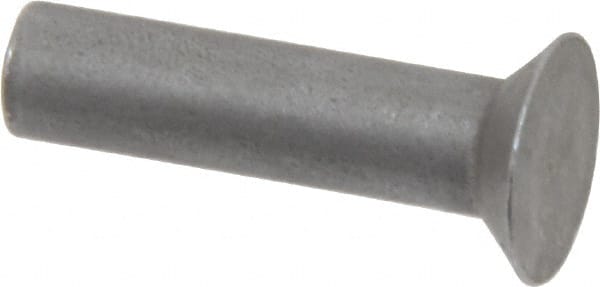 RivetKing - 1/4" Body Diam, Countersunk Uncoated Steel Solid Rivet - 1" Length Under Head, 90° Countersunk Head Angle - Exact Tooling