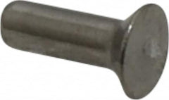 RivetKing - 1/8" Body Diam, Countersunk Uncoated Stainless Steel Solid Rivet - 3/8" Length Under Head, Grade 18-8, 90° Countersunk Head Angle - Exact Tooling