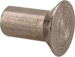 RivetKing - 1/4" Body Diam, Countersunk Uncoated Stainless Steel Solid Rivet - 1/2" Length Under Head, Grade 18-8, 90° Countersunk Head Angle - Exact Tooling