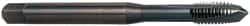 OSG - M8x1.25 Metric Coarse, 3 Flute, Oxide Finish, Vanadium High Speed Steel Spiral Point Tap - Plug Chamfer, Right Hand Thread, 90mm OAL, 1-1/8" Thread Length, 0.318" Shank Diam, 6H Class of Fit - Exact Tooling