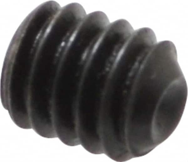 Holo-Krome - #8-32 UNC, 3/16" OAL, Cup Point Set Screw - Grade 8 Alloy Steel, 5/64" Key - Exact Tooling