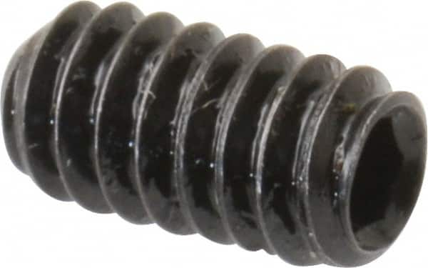 Holo-Krome - #10-24 UNC, 3/8" OAL, Cup Point Set Screw - Grade 8 Alloy Steel, 3/32" Key - Exact Tooling