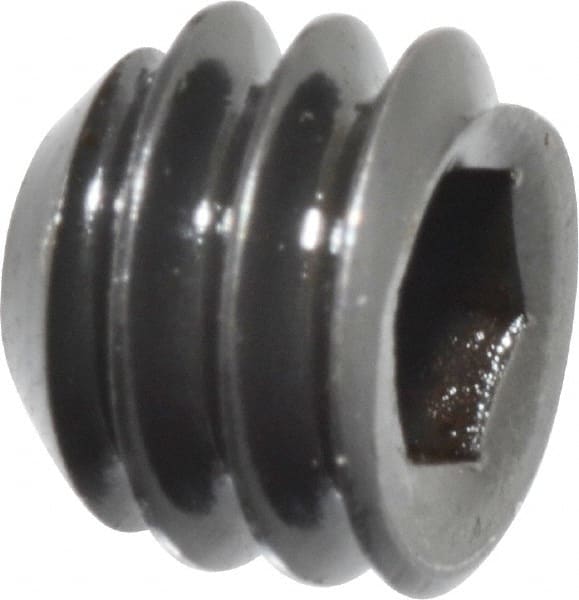 Holo-Krome - 1/4-20 UNC, 3/16" OAL, Cup Point Set Screw - Grade 8 Alloy Steel, 1/8" Key - Exact Tooling