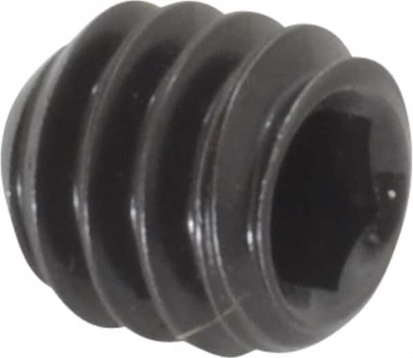 Holo-Krome - 1/4-20 UNC, 1/4" OAL, Cup Point Set Screw - Grade 8 Alloy Steel, 1/8" Key - Exact Tooling