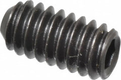 Holo-Krome - 1/4-20 UNC, 1/2" OAL, Cup Point Set Screw - Grade 8 Alloy Steel, 1/8" Key - Exact Tooling