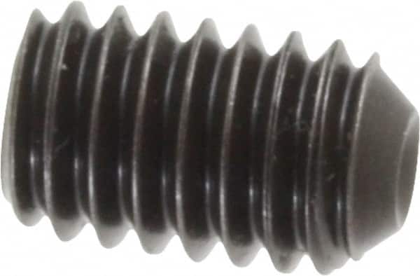 Holo-Krome - 5/16-18 UNC, 1/2" OAL, Cup Point Set Screw - Grade 8 Alloy Steel, 5/32" Key - Exact Tooling