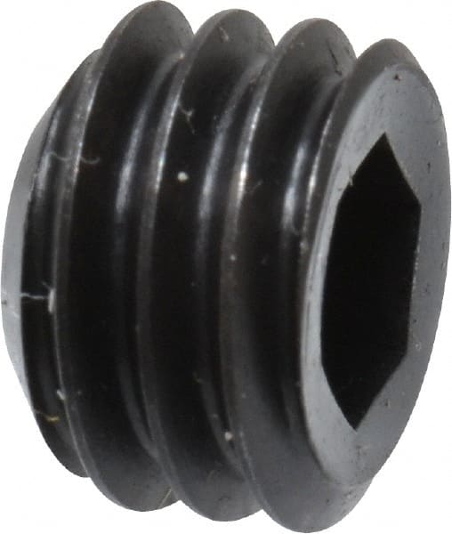 Holo-Krome - 3/8-16 UNC, 1/4" OAL, Cup Point Set Screw - Grade 8 Alloy Steel, 3/16" Key - Exact Tooling