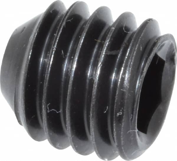 Holo-Krome - 3/8-16 UNC, 3/8" OAL, Cup Point Set Screw - Grade 8 Alloy Steel, 3/16" Key - Exact Tooling