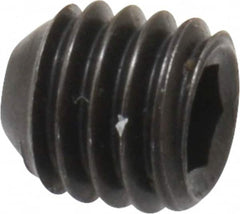 Holo-Krome - #10-32 UNF, 3/16" OAL, Cup Point Set Screw - Grade 8 Alloy Steel, 3/32" Key - Exact Tooling