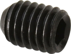 Holo-Krome - #10-32 UNF, 1/4" OAL, Cup Point Set Screw - Grade 8 Alloy Steel, 3/32" Key - Exact Tooling