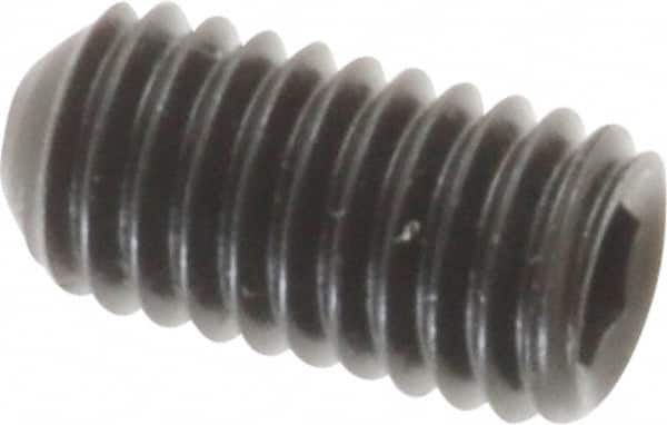 Holo-Krome - #10-32 UNF, 3/8" OAL, Cup Point Set Screw - Grade 8 Alloy Steel, 3/32" Key - Exact Tooling