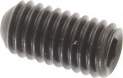 Holo-Krome - #10-32 UNF, 3/8" OAL, Cup Point Set Screw - Grade 8 Alloy Steel, 3/32" Key - Exact Tooling