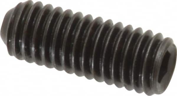 Holo-Krome - #10-32 UNF, 1/2" OAL, Cup Point Set Screw - Grade 8 Alloy Steel, 3/32" Key - Exact Tooling