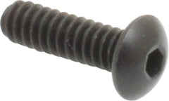 Holo-Krome - #4-40 UNC Hex Socket Drive, Button Screw - Alloy Steel, Black Oxide Finish, Fully Threaded, 3/8" Length Under Head - Exact Tooling