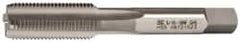 OSG - 9/16-18 UNF 4 Flute Bright Finish High Speed Steel Straight Flute Standard Hand Tap - Bottoming, Right Hand Thread, 3-19/32" OAL, 1-21/32" Thread Length, H5 Limit, Oversize - Exact Tooling