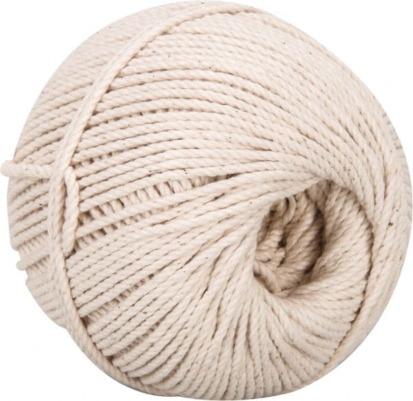 Made in USA - 0.08 Inch Diameter, Seine Cable Cord Twine - 61 Lbs. Breaking Strength, White, 470 Ft. per Lb. - Exact Tooling