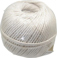 Made in USA - 0.08 Inch Diameter, Cotton Twine Ball - 82 Lbs. Breaking Strength, White, 610 Ft. per Lb. - Exact Tooling
