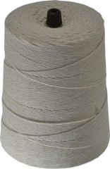 Made in USA - 0.62 Inch Diameter, 12 Ply, Cotton Twine Spool - 30 Lbs. Breaking Strength, White, 1,680 Ft. per Lb. - Exact Tooling