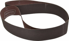 Norton - 2" Wide x 60" OAL, 320 Grit, Aluminum Oxide Abrasive Belt - Aluminum Oxide, Extra Fine, Coated, X Weighted Cloth Backing, Series R228 - Exact Tooling