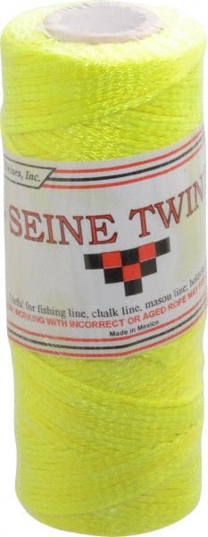 Value Collection - Nylon Braided Twine - 155 Lbs. Breaking Strength, Yellow - Exact Tooling
