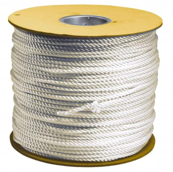 Value Collection - 500' Max Length Nylon Solid Braid Rope - 1/4" Diam, 135 Lb Capacity - Exact Tooling