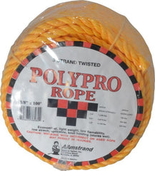 Value Collection - 100' Max Length Polypropylene Coilettes - 3/8" Diam, 2,240 Lb Capacity - Exact Tooling