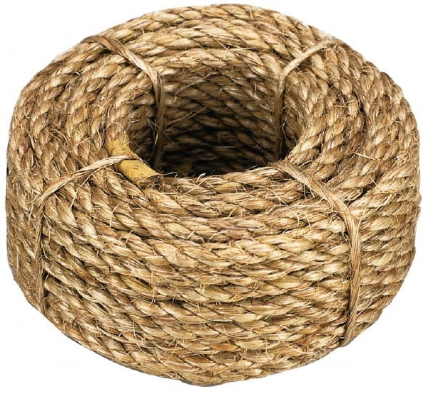 Value Collection - 600' Max Length Manila Rope - 1/4" Diam, 67 Lb Capacity - Exact Tooling