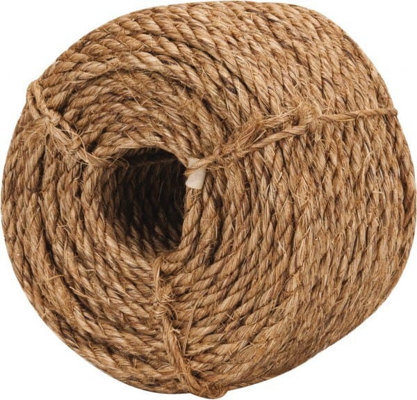 Value Collection - 100' Max Length Manila Coilettes - 1/4" Diam, 54 Lb Capacity - Exact Tooling