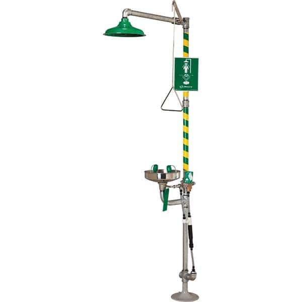 Haws - Plumbed Eye, Face & Body Wash Combination Stations Type: Drench Shower/Eye/Face Wash Station Bowl Material: Stainless Steel - Exact Tooling