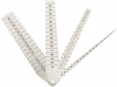 SPI - 1/16 to 1-1/16 Inch Measurement, 4 Leaf Taper Gage - 5-1/4 Inch Long x 1 Inch Wide, 1/64 Inch Graduation - Exact Tooling