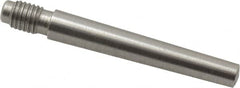 Value Collection - Size 4, 0.248" Large End Diam, Passivated Stainless Steel 1/4-28 Threaded Taper Pin - Grade 303, 18-8, 1-1/2 Pin Length - Exact Tooling