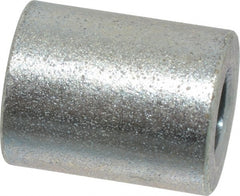 Electro Hardware - 0.257" ID x 1/2" OD, 1/4 Screw, Grade 2 Steel Female Unthreaded Circuit Board Spacer - Round Body, Zinc-Plated Finish, 5/8" OAL - Exact Tooling