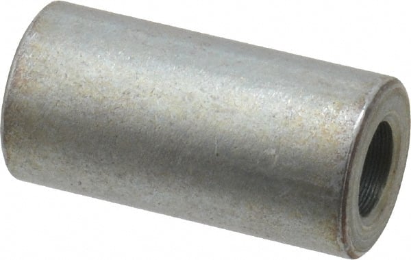 Electro Hardware - 0.257" ID x 1/2" OD, 1/4 Screw, Grade 2 Steel Female Unthreaded Circuit Board Spacer - Round Body, Zinc-Plated Finish, 1" OAL - Exact Tooling