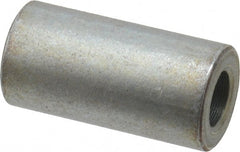 Electro Hardware - 0.257" ID x 1/2" OD, 1/4 Screw, Grade 2 Steel Female Unthreaded Circuit Board Spacer - Round Body, Zinc-Plated Finish, 1" OAL - Exact Tooling