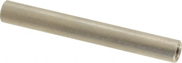 Electro Hardware - #10-32, 2" OAL, 1/4" Across Flats, Stainless Steel Round Fully Threaded Female Circuit Board Standoffs - 1" Thread Depth, 2" Body Length, Bright Finish - Exact Tooling